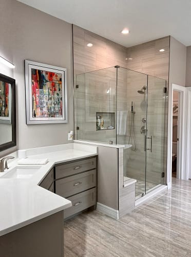 A full bathroom remodel by Summit Renovation Group